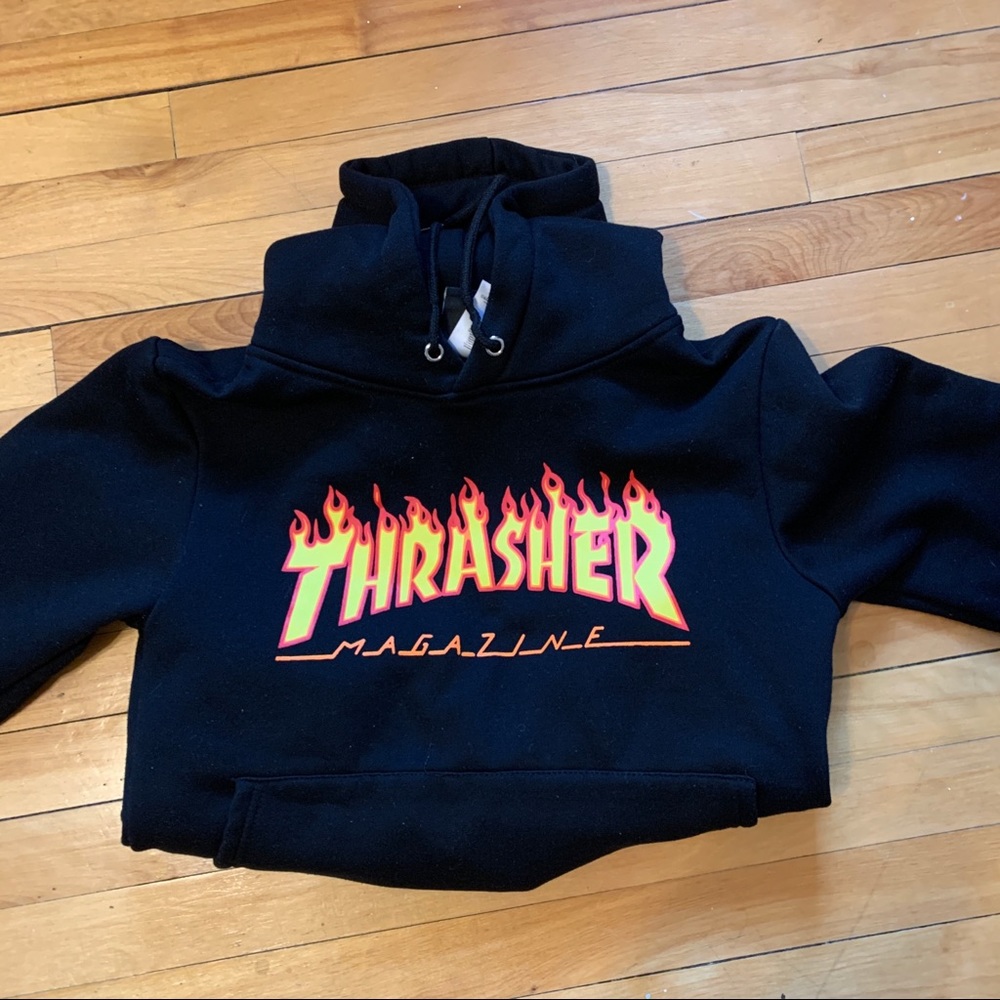 Classic Thrashers Hoodie Black Size Small